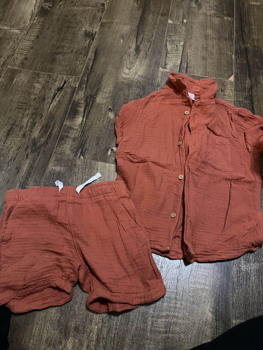 Joe Fresh Rust-Orange Cotton Set